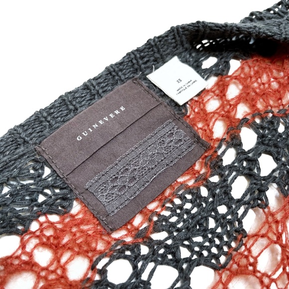 ⚡️SALE⚡️ Anthropologie Guinevere Waterfall Draped Loose Knit Striped Cardigan - Picture 4 of 6